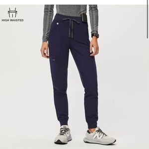 FIGS Navy High Waisted Zamora Joggers